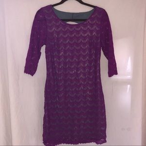 Free People mini lace and metallic dress
